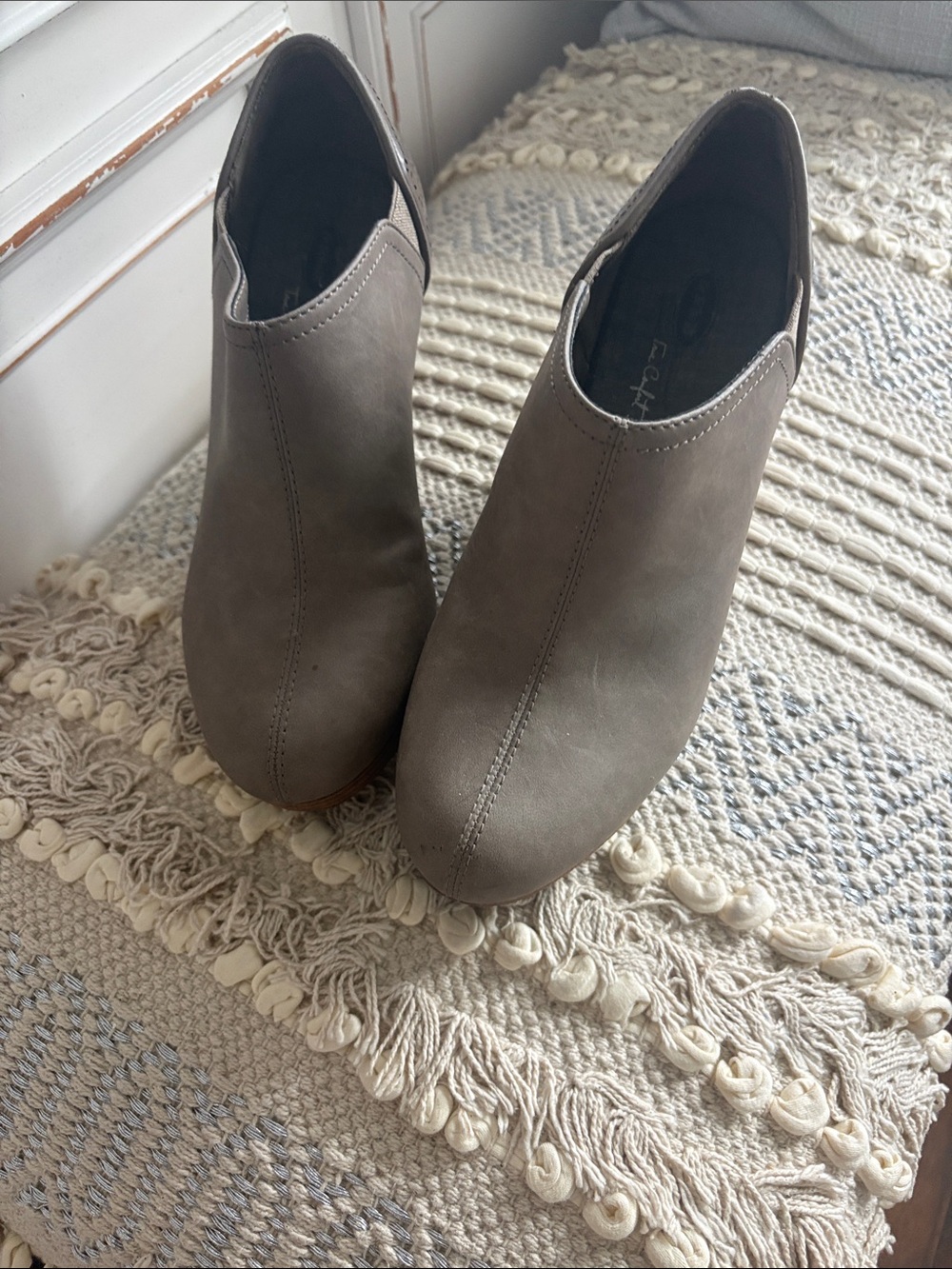 Dr. Scholl's Taupe Slip-On Ankle Booties